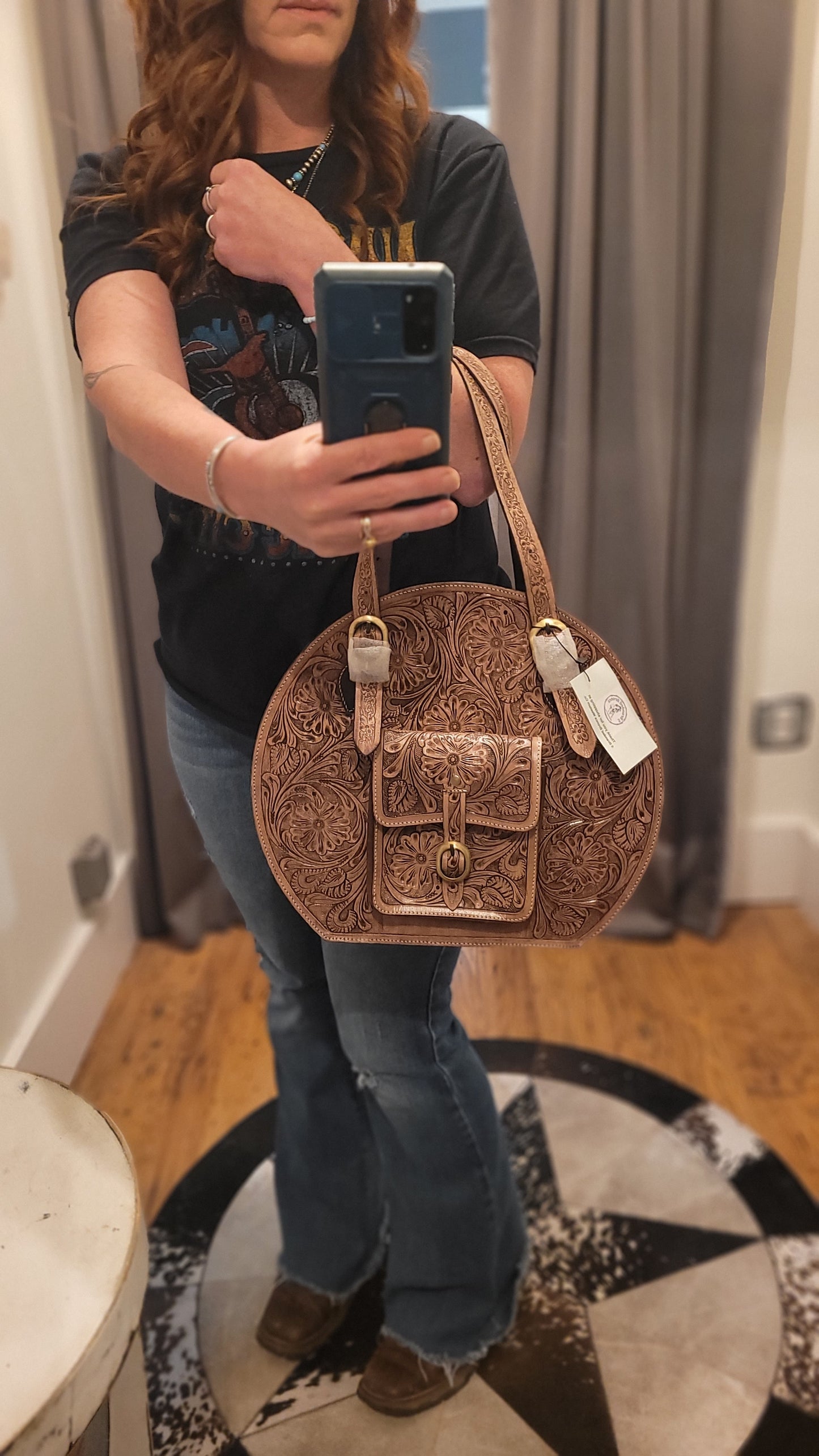 Tooled Rope Bag tote