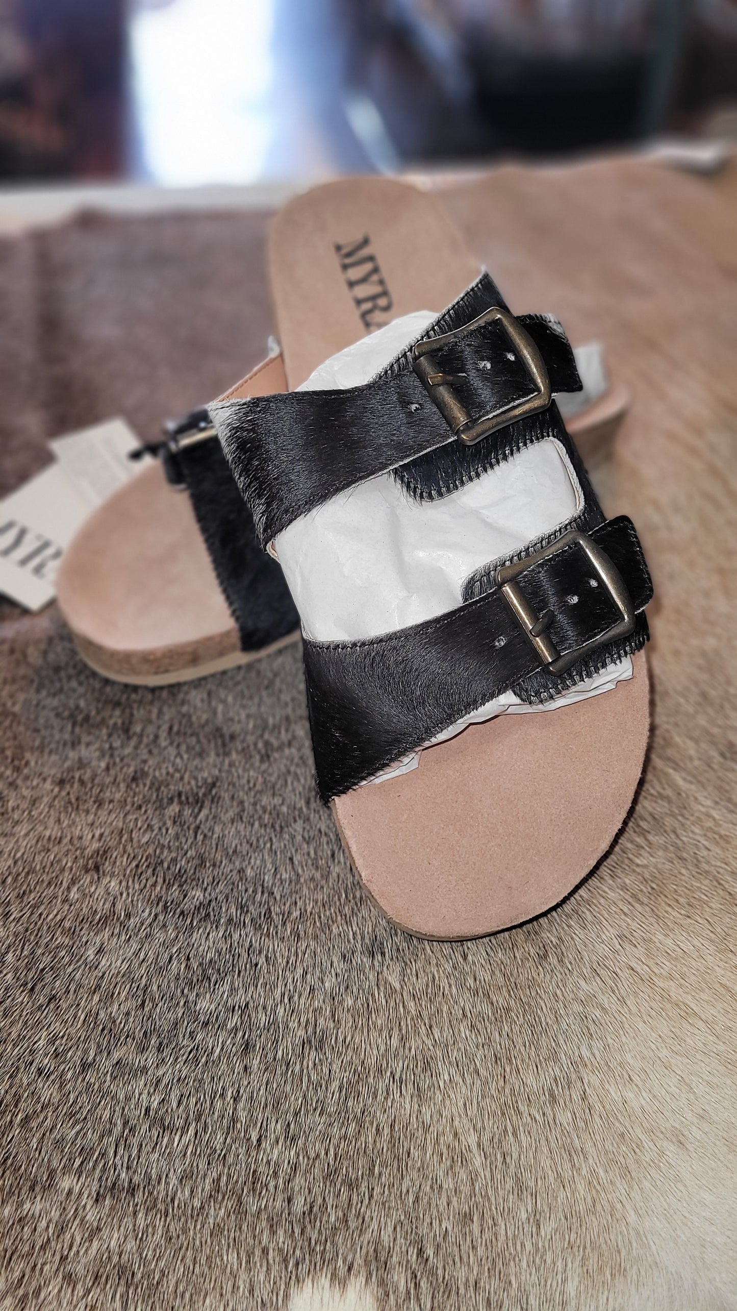 Cowhide Sandals size 10