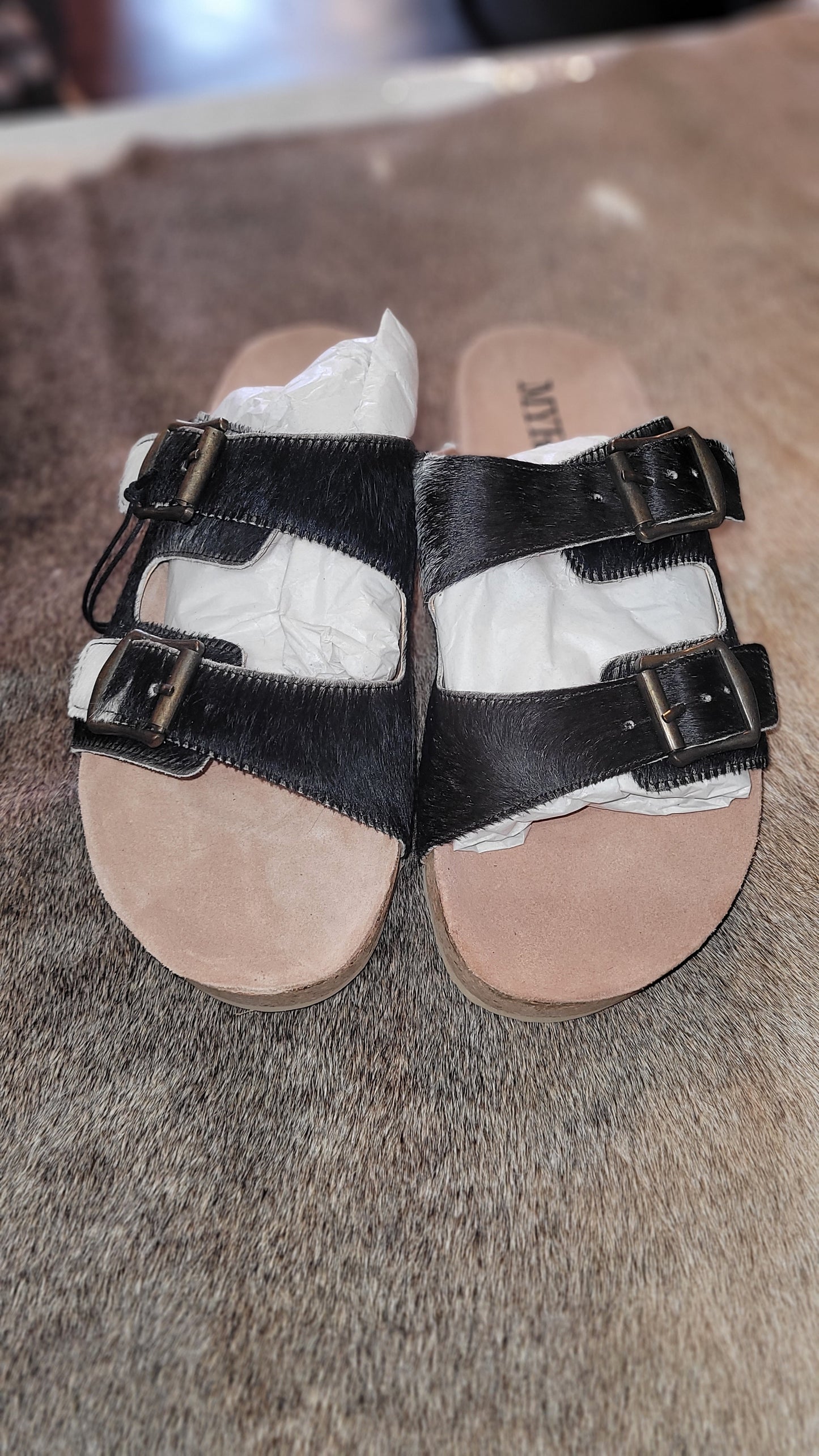 Cowhide Sandals size 10